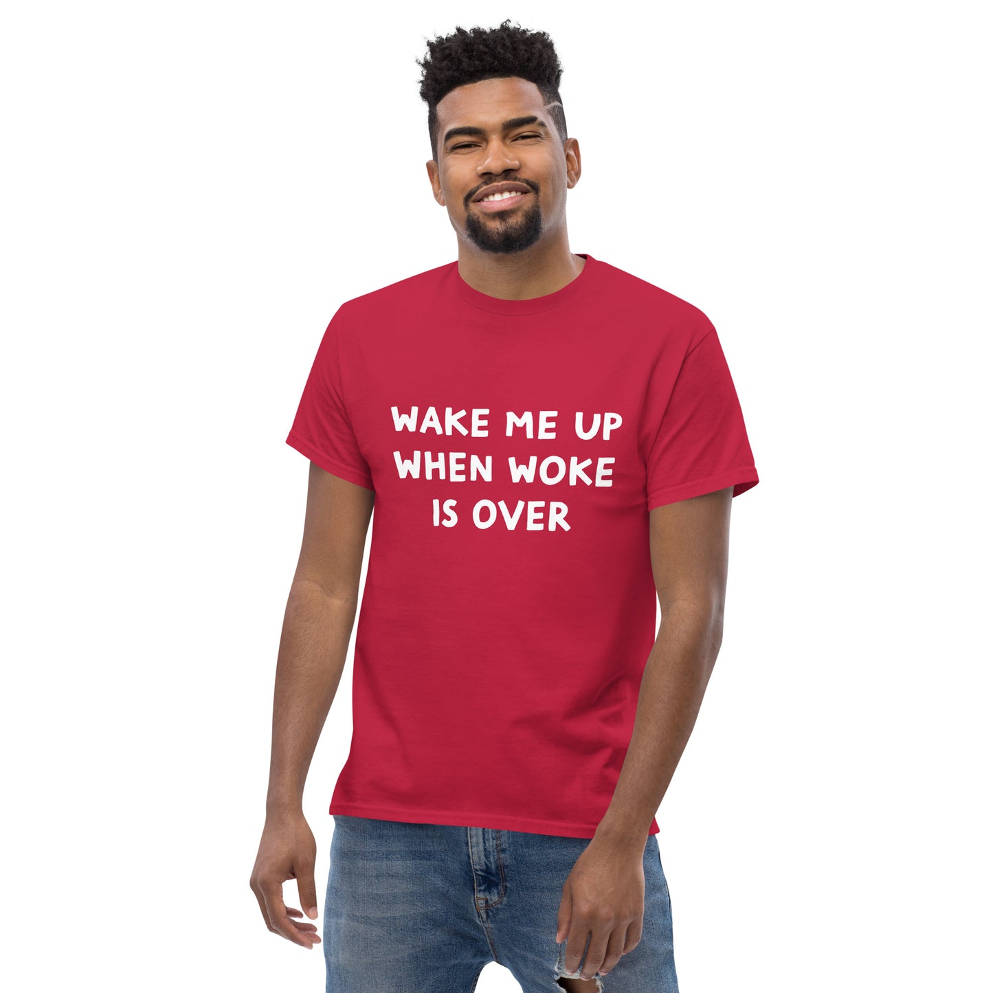 Wake me up when woke is over Men's classic tee