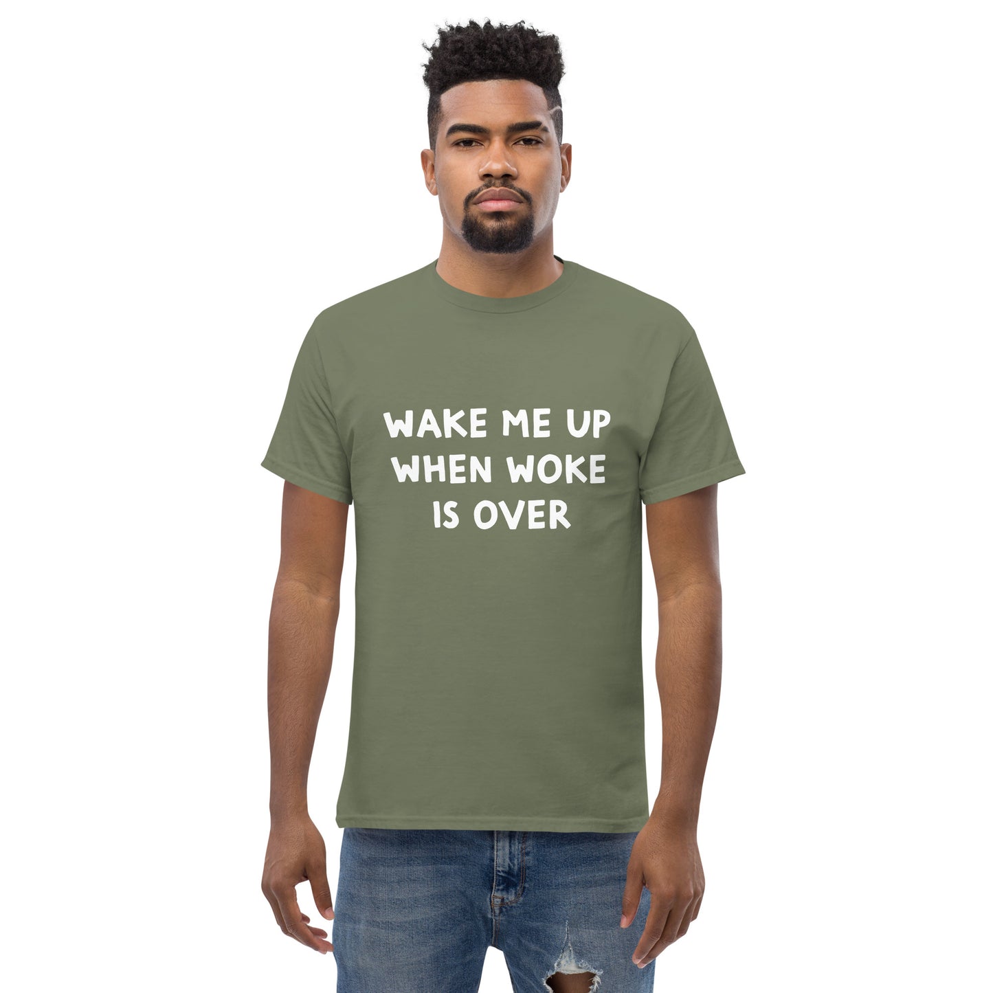Wake me up when woke is over Men's classic tee