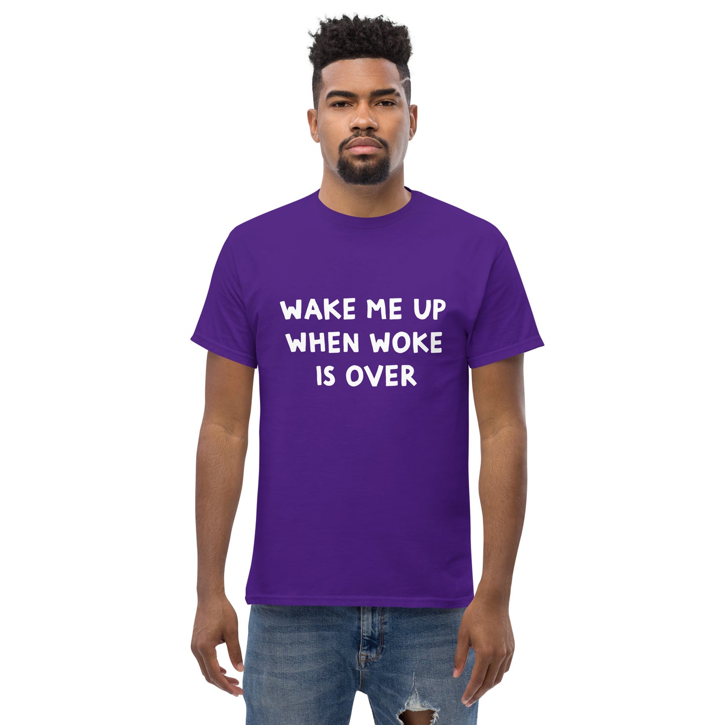 Wake me up when woke is over Men's classic tee