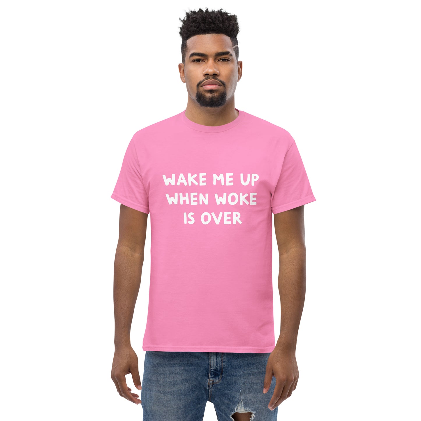 Wake me up when woke is over Men's classic tee