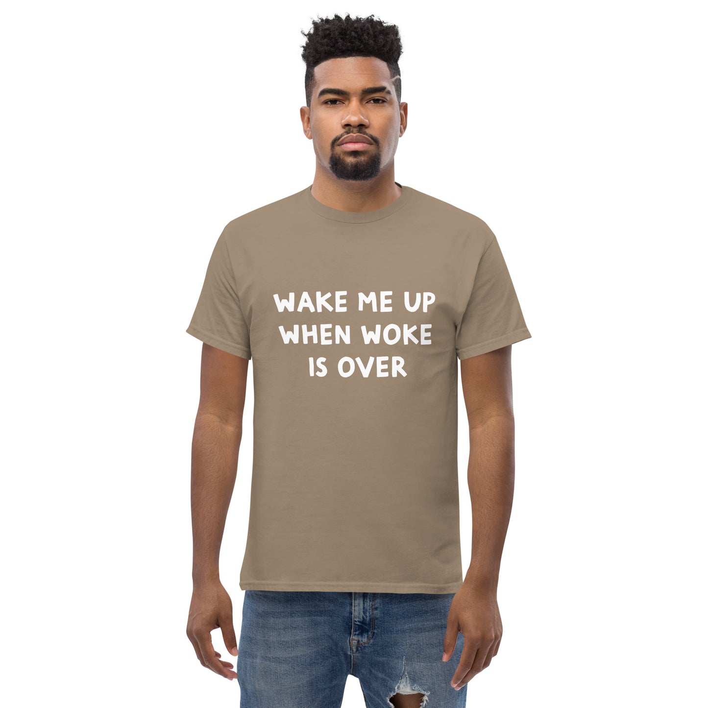 Wake me up when woke is over Men's classic tee