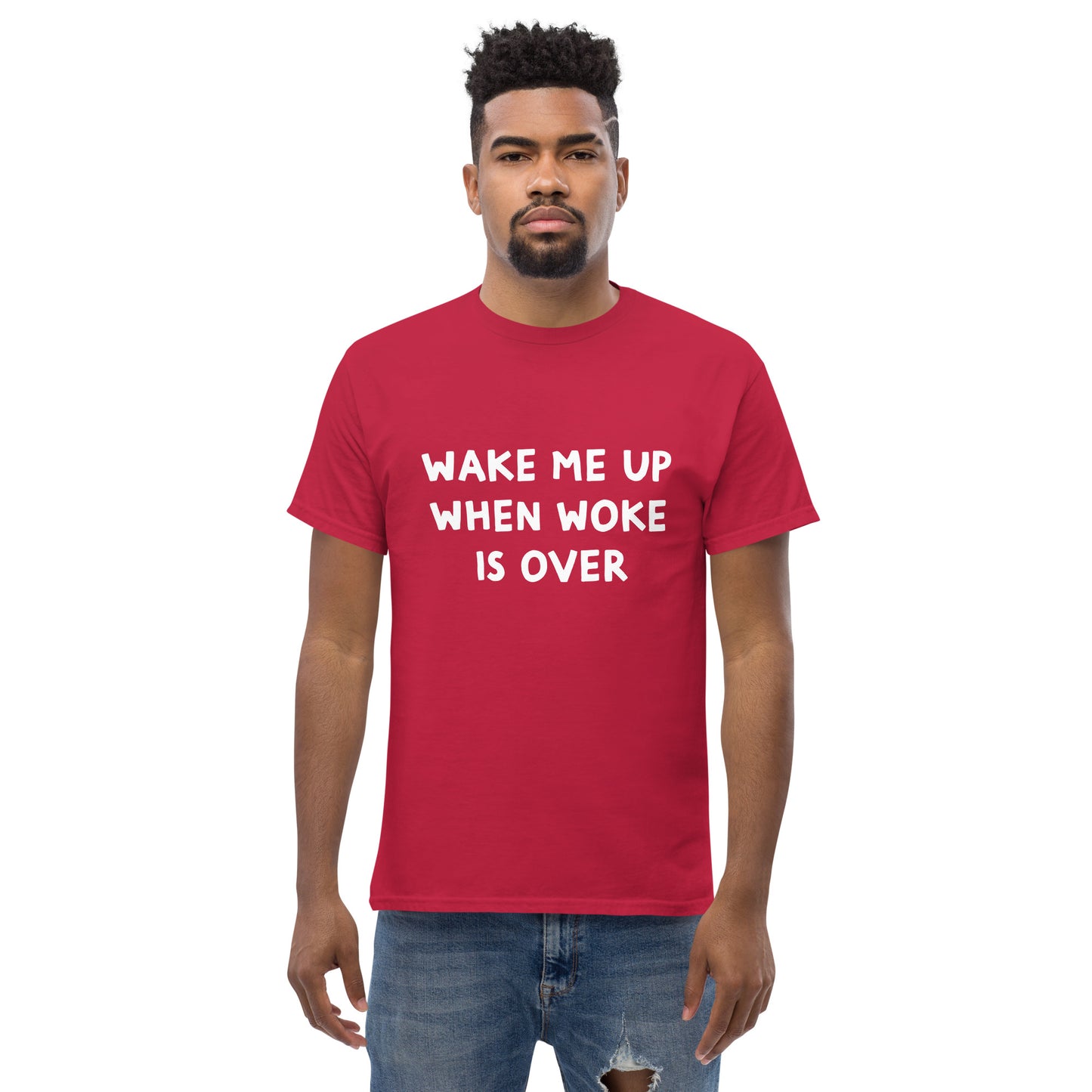 Wake me up when woke is over Men's classic tee