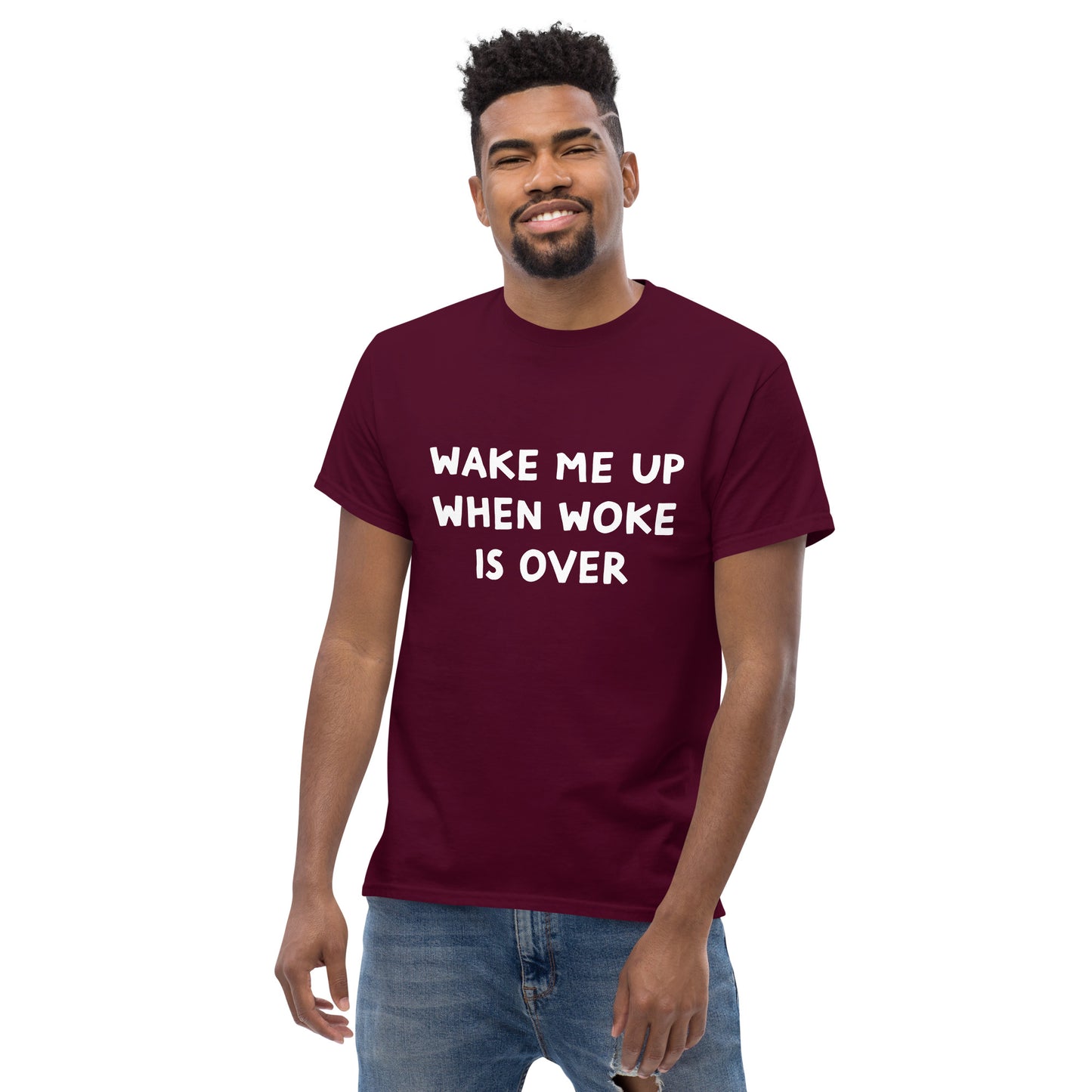 Wake me up when woke is over Men's classic tee