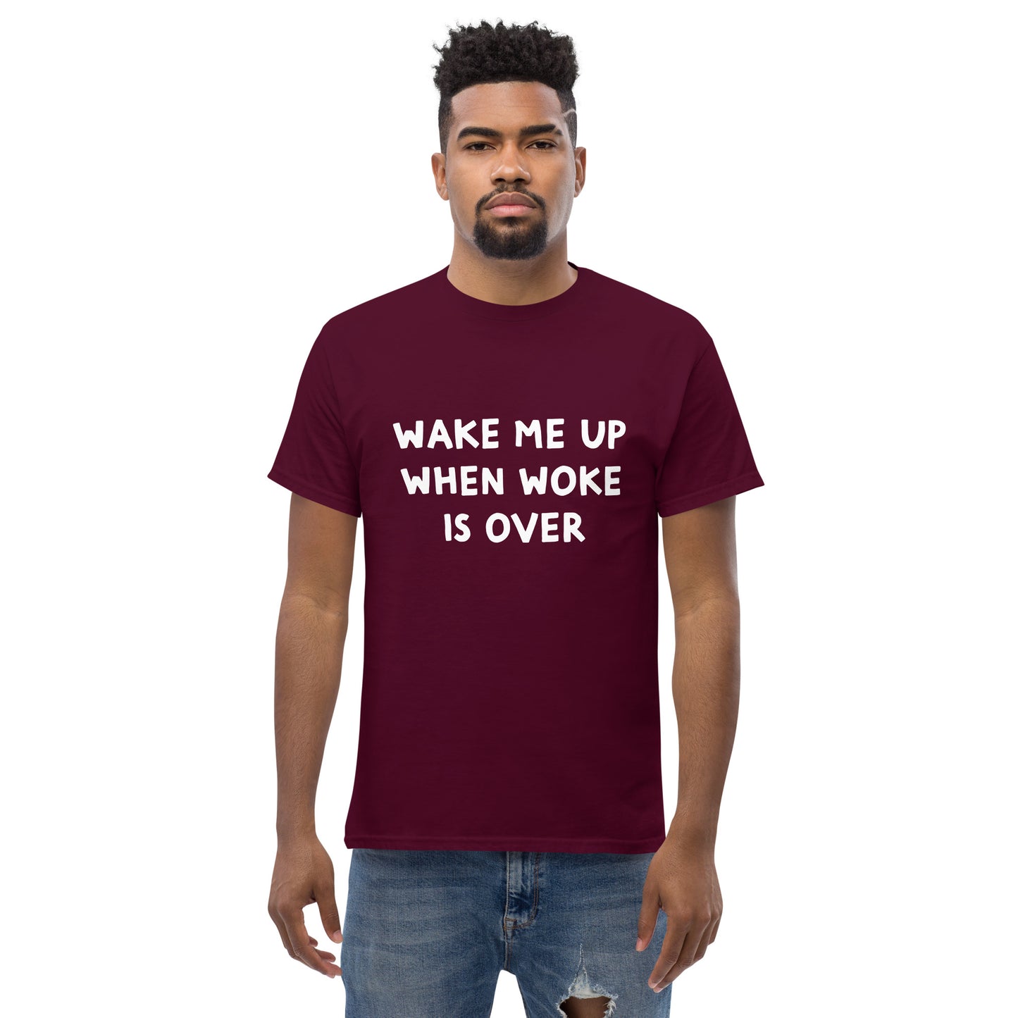 Wake me up when woke is over Men's classic tee