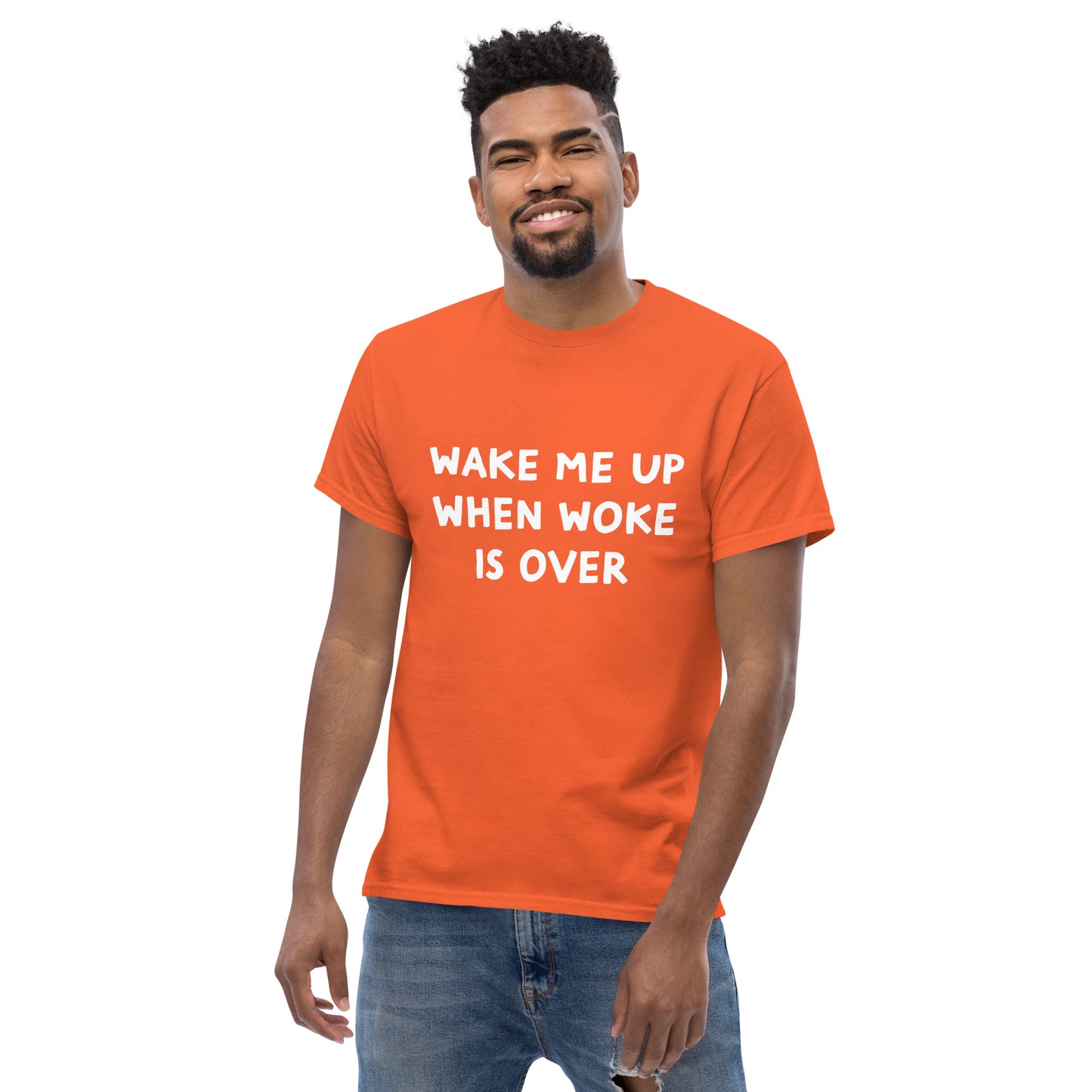 Wake me up when woke is over Men's classic tee