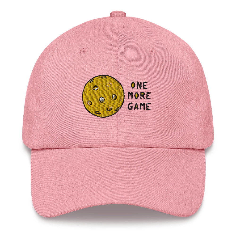 Pickleball "One More Game" 100% chino cotton twill hat