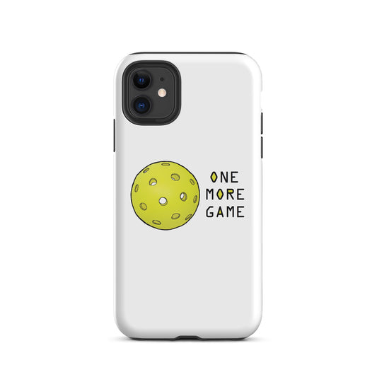 Pickleball "One More Game" Tough iPhone case