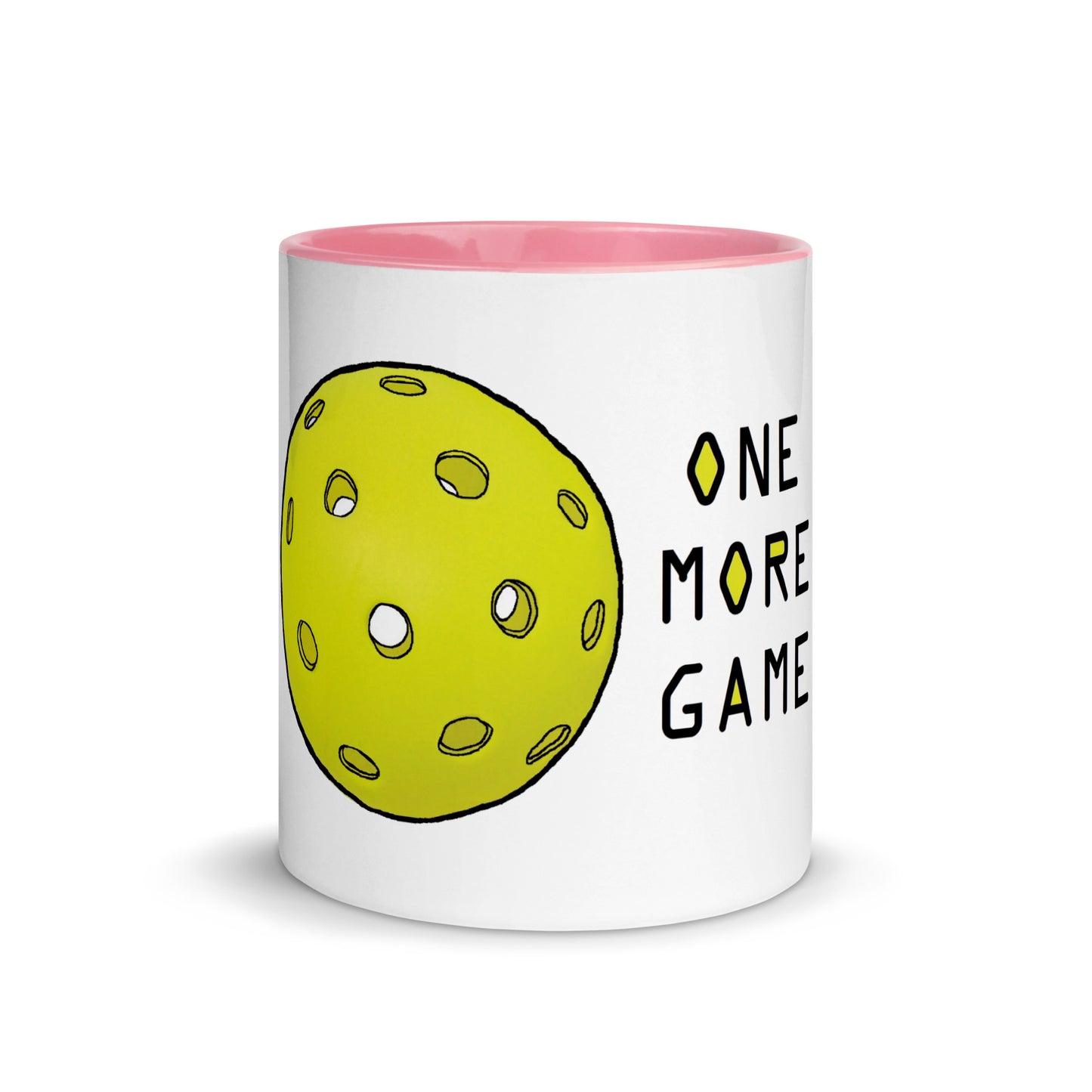 Pickleball "One More Game" Mug with Color Inside