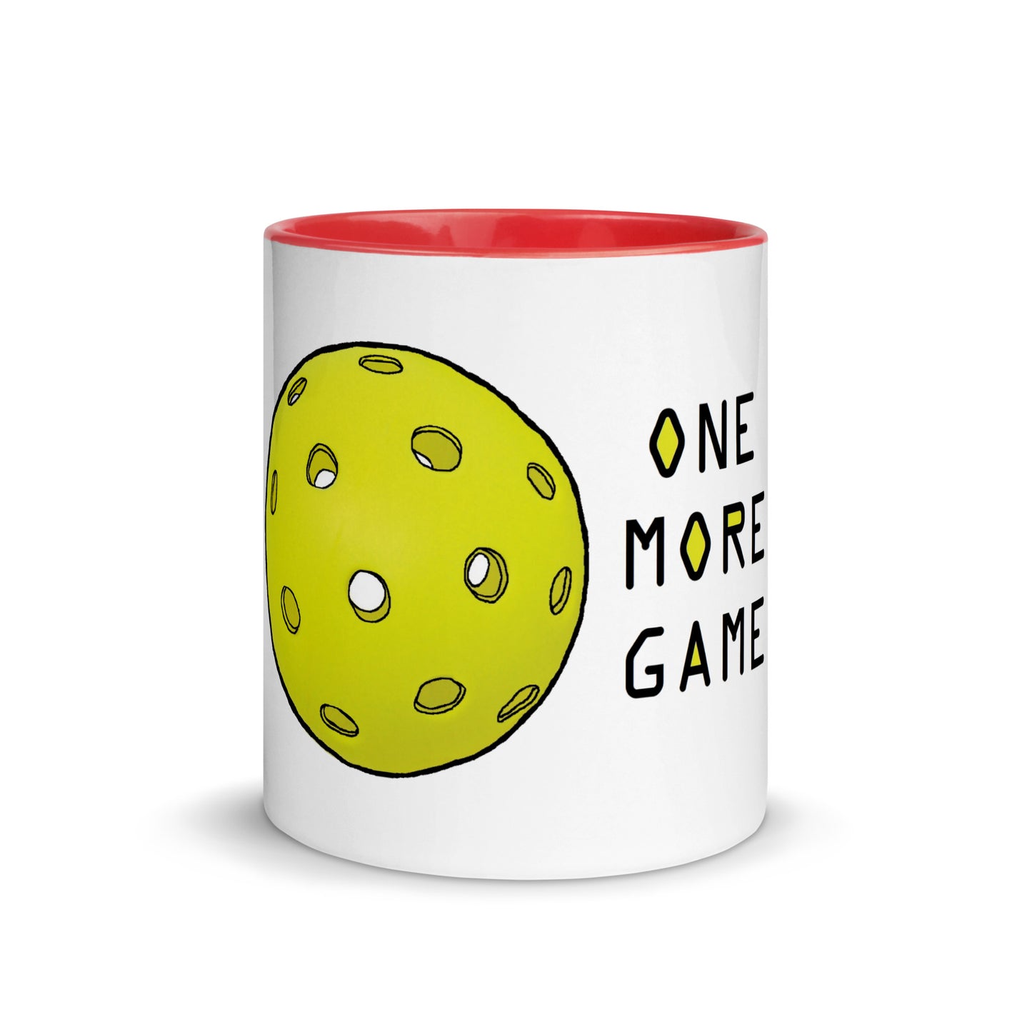 Pickleball "One More Game" Mug with Color Inside